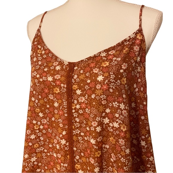 NWT Boho Floral Camisole by Pink Rose | Flowy Peasant Tank Top (M) - Picture 4 of 9
